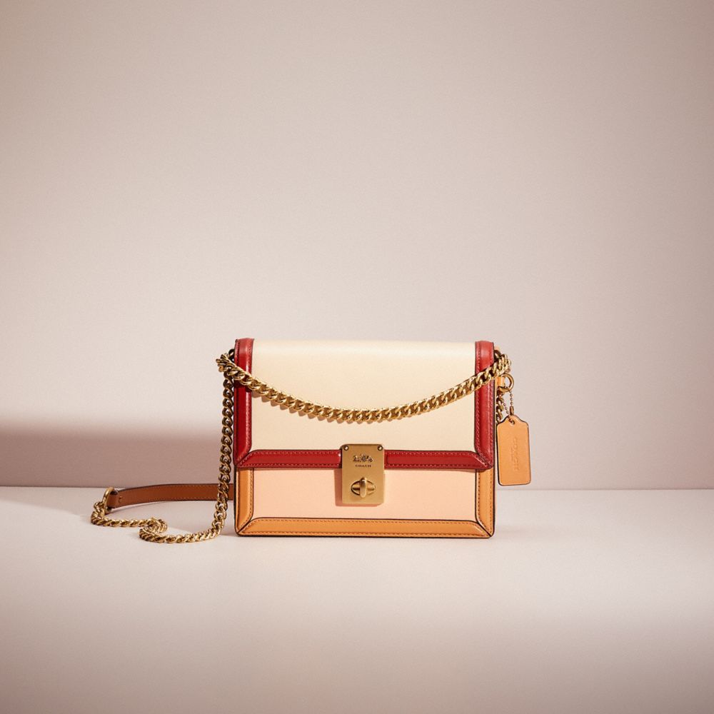 Coach hutton shoulder bag in colorblock sale