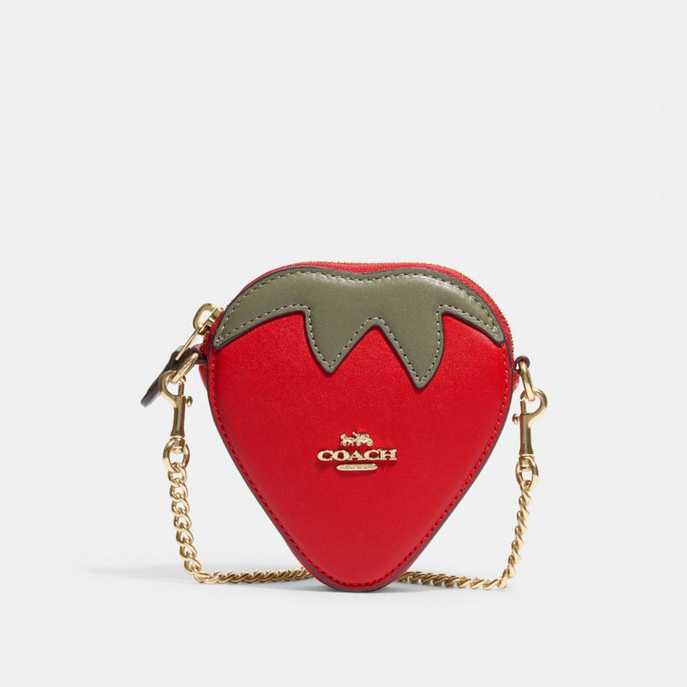 Coach True Red Chain-Strap Leather Shoulder Bag