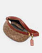 COACH®,BETHANY BELT BAG IN SIGNATURE CANVAS,Refined Calf Leather,Small,Brass/Tan/Rust,Inside View, Top View