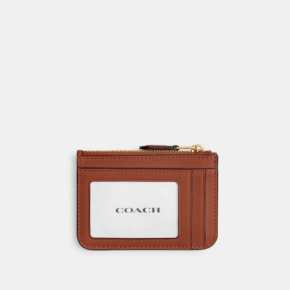 Coach Essential Mini Skinny Id Case In Signature Canvas In Multi
