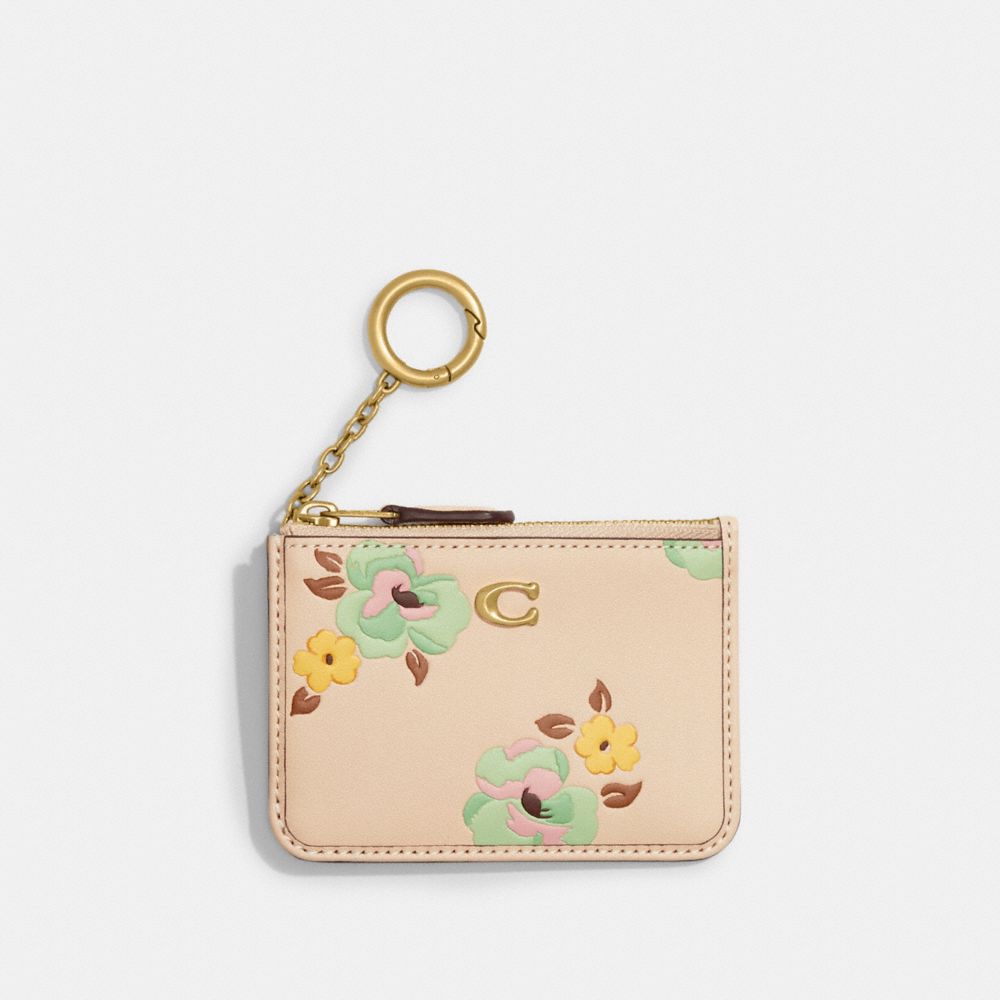 COACH Mini Skinny Id Case With Floral Print