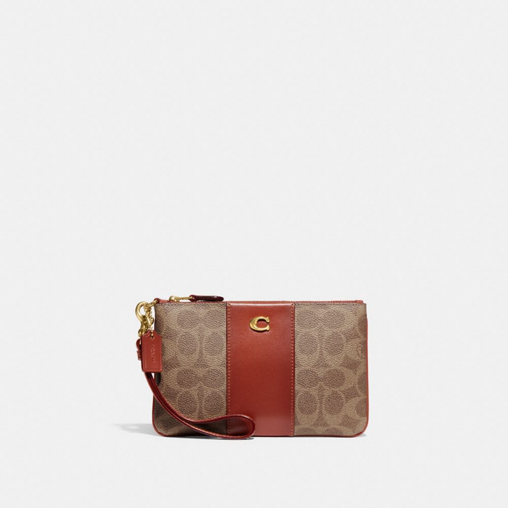 COACH®: Small Wristlet In Signature Canvas