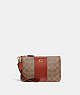 COACH®,SMALL WRISTLET IN SIGNATURE CANVAS,Signature Coated Canvas,Brass/Tan/Rust,Front View