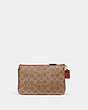 COACH®,SMALL WRISTLET IN SIGNATURE CANVAS,Signature Coated Canvas,Brass/Tan/Rust,Back View