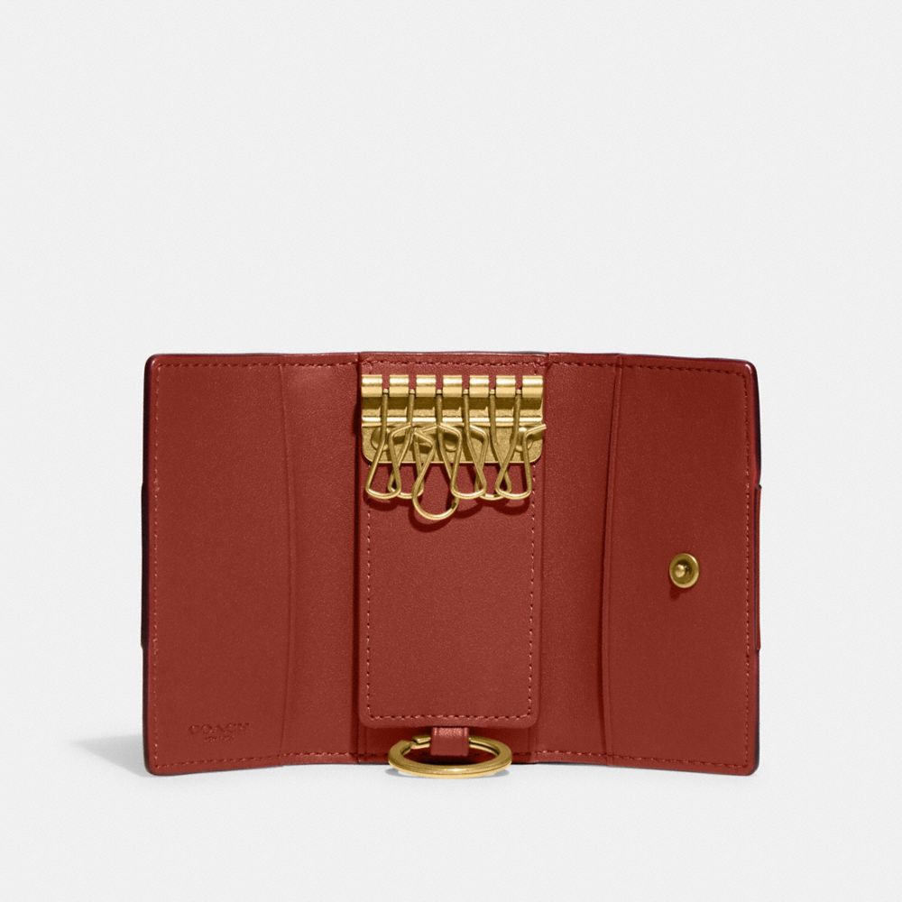 COACH®,Toile enduite,Laiton/Brun Clair/Rouille,Inside View,Top View