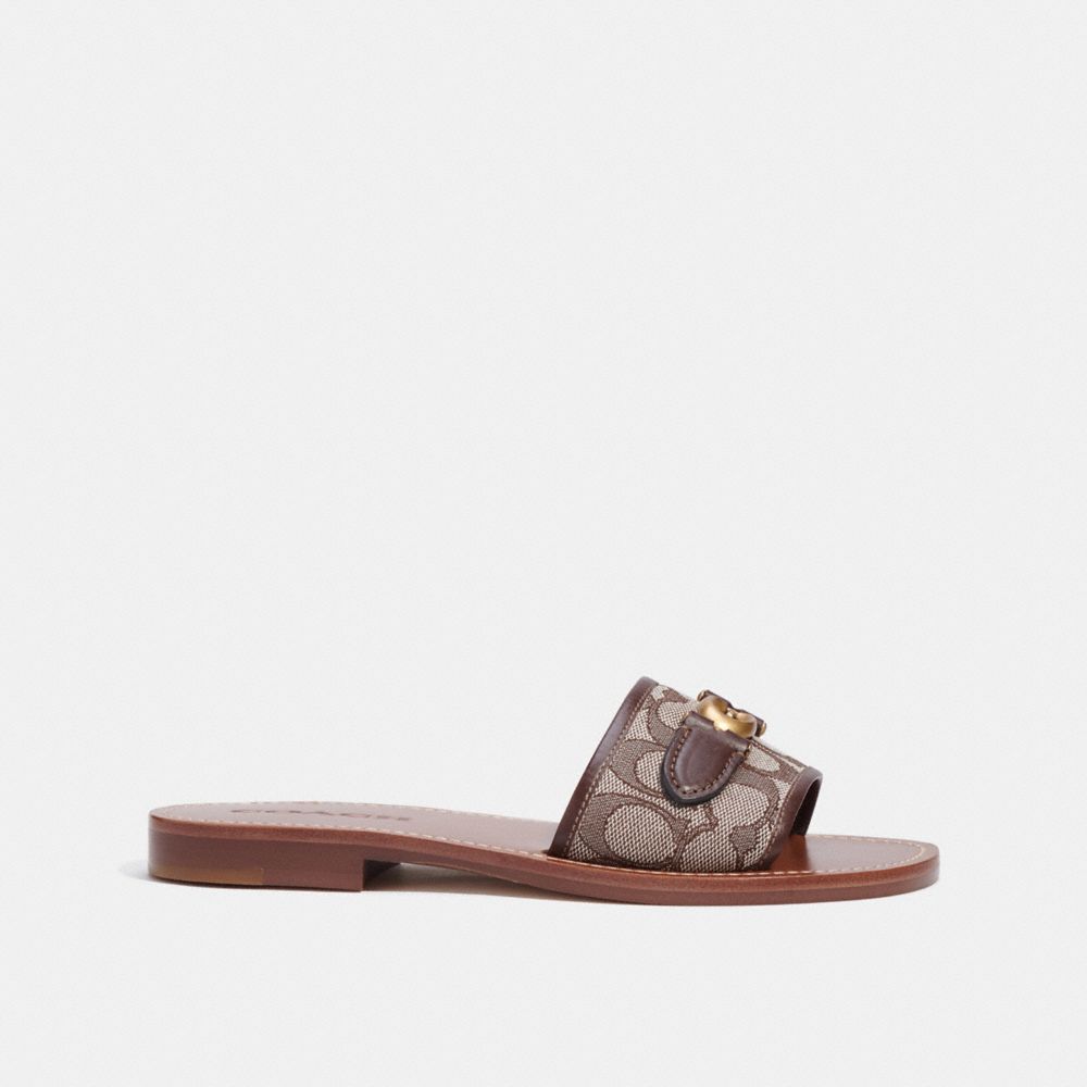 COACH® | Ina Sandal In Signature Jacquard