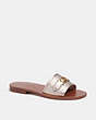 COACH®,INA SANDAL,Platinum Champagne,Front View