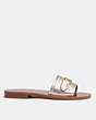 COACH®,INA SANDAL,Platinum Champagne,Angle View