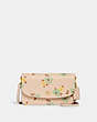 COACH®,HAYDEN CROSSBODY WITH FLORAL PRINT,Refined Calf Leather,Mini,Floral,Brass/Ivory Multi,Front View