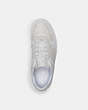 COACH®,C201 LOW TOP SNEAKER IN SIGNATURE CANVAS,Optic White,Inside View,Top View