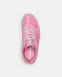 COACH®,C201 LOW TOP SNEAKER IN SIGNATURE CANVAS,Vivid Pink,Inside View,Top View