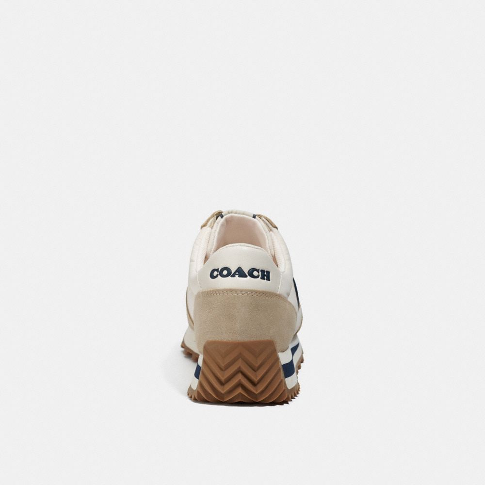 COACH®,Runner Sneaker,Suede,Leather,EVA,Lining Fabric,Activewear,Fabric,Mixed Media,Color Block,Logo,Pull Tab,Running,Multi Color,Alternate View