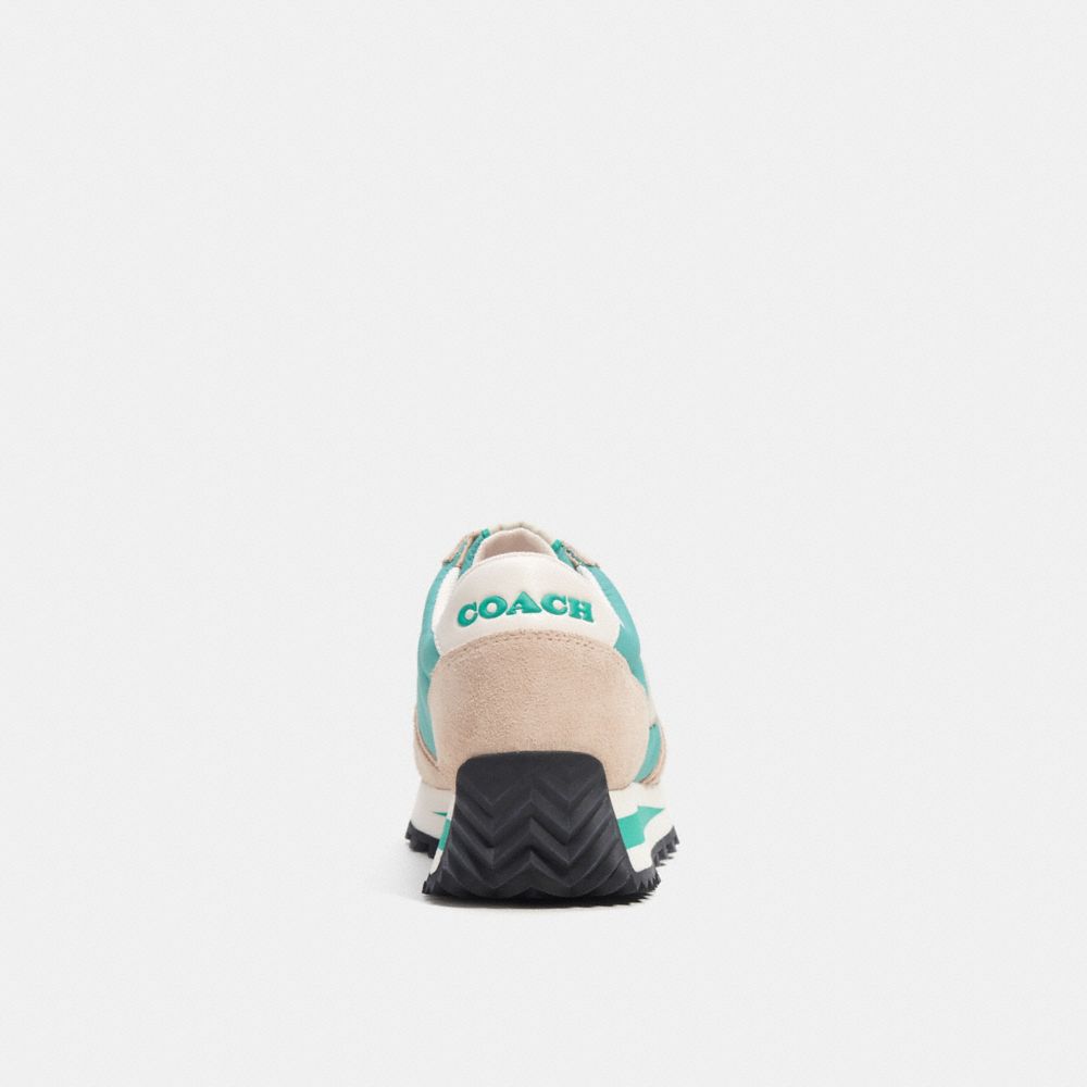 COACH®,CHAUSSURE DE SPORT POUR COUREUR,Cuir/daim,Vert vif/Craie,Alternate View
