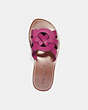 COACH®,ISSA SANDAL,Leather,Deep Plum,Inside View,Top View