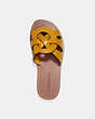 COACH®,ISSA SANDAL,Leather,Yellow Gold,Inside View,Top View