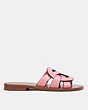 COACH®,ISSA SANDAL,Leather,Flower Pink,Angle View