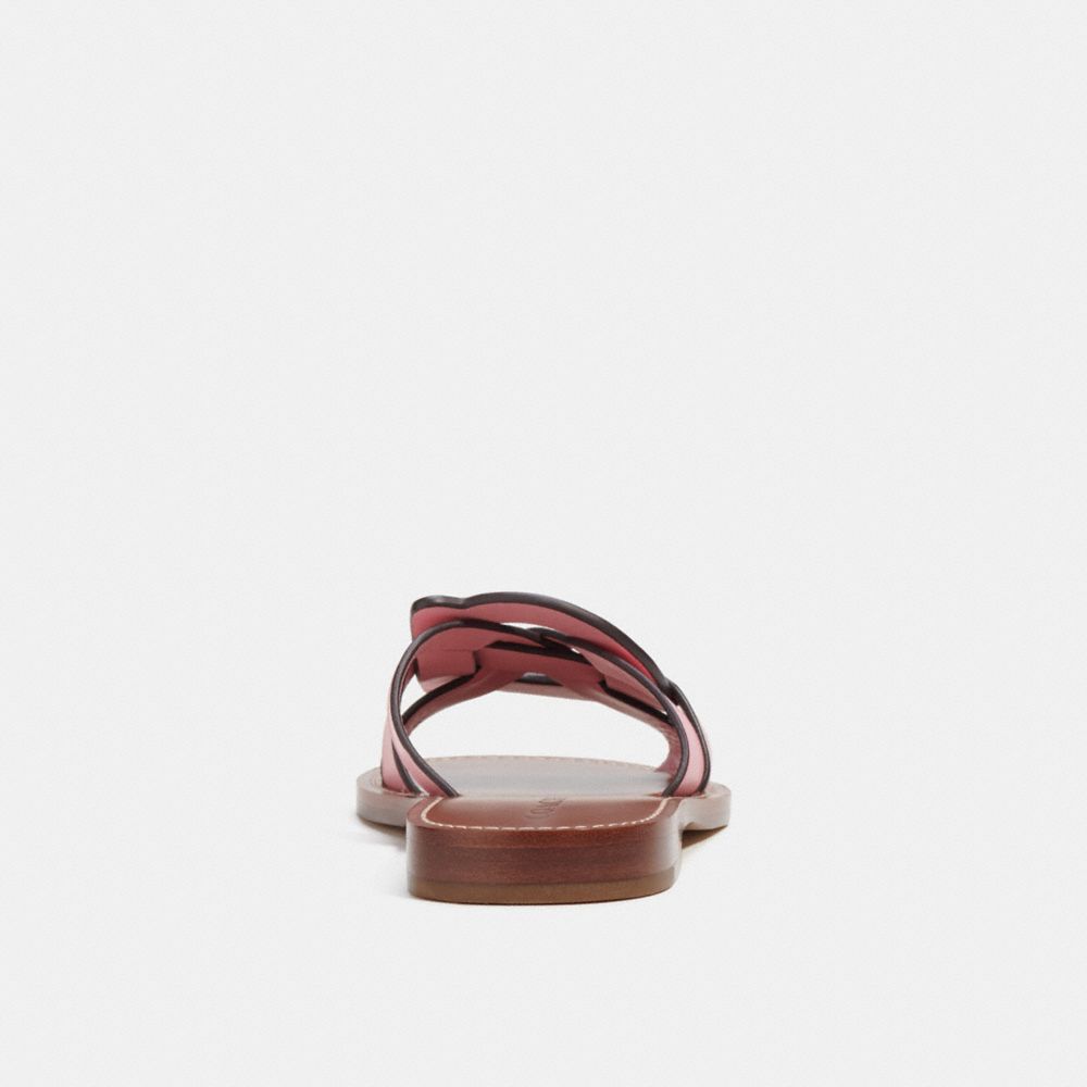 COACH®,Issa Sandal,Lining Leather,Leather,Rubber,Slides,Logo,Casual,,Alternate View