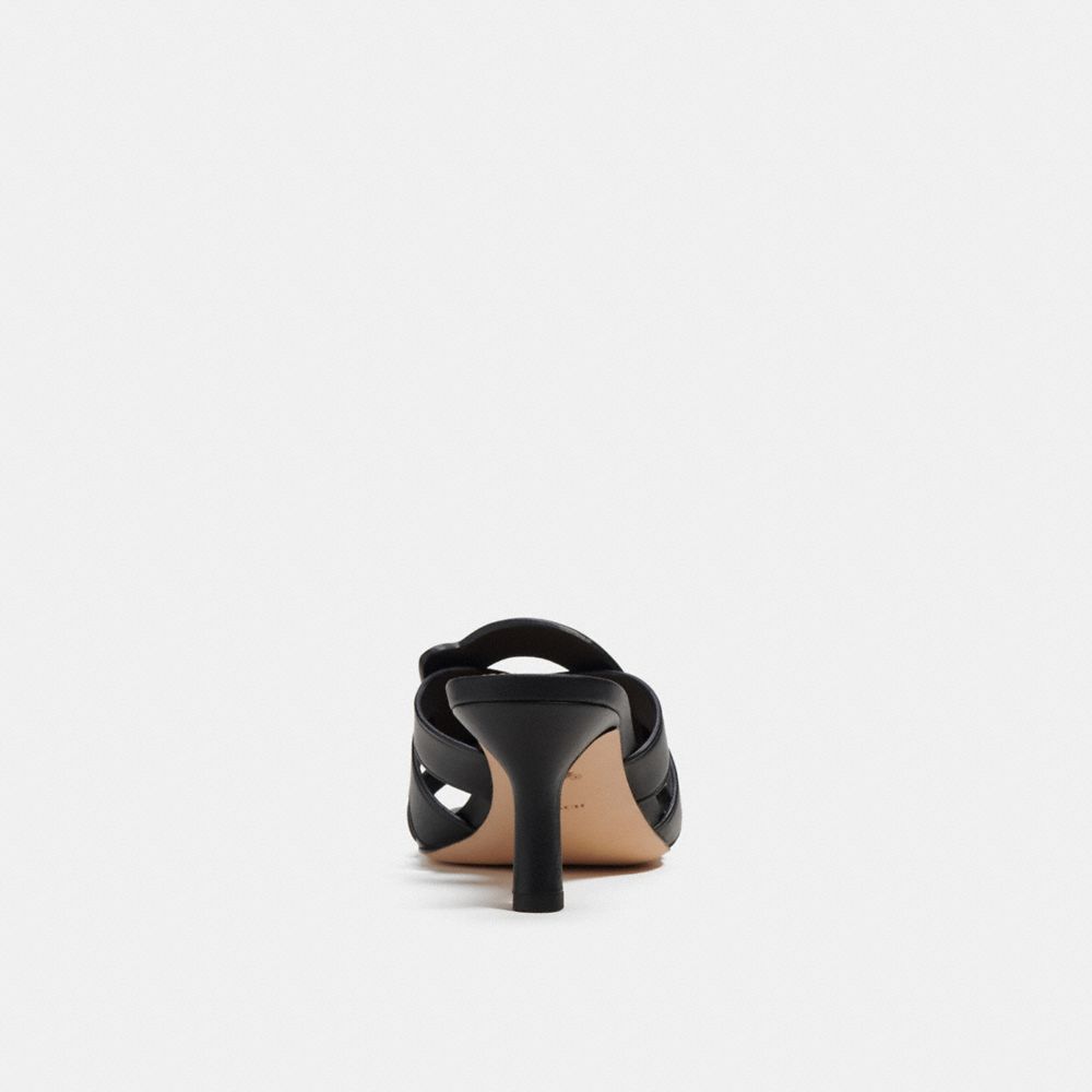 COACH®,Tillie Sandal,Lining Leather,Leather,Slides,Caged,Day Party,Black,Alternate View