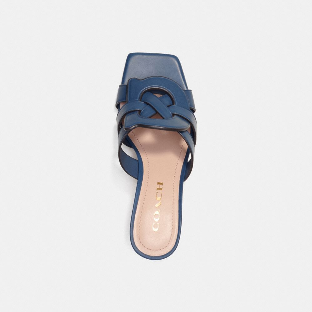 COACH®,Tillie Sandal,Leather,Slides,Caged,Day Party,,Inside View,Top View