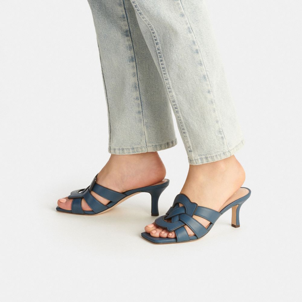 COACH®,Tillie Sandal,Leather,Slides,Caged,Day Party,,Detail View