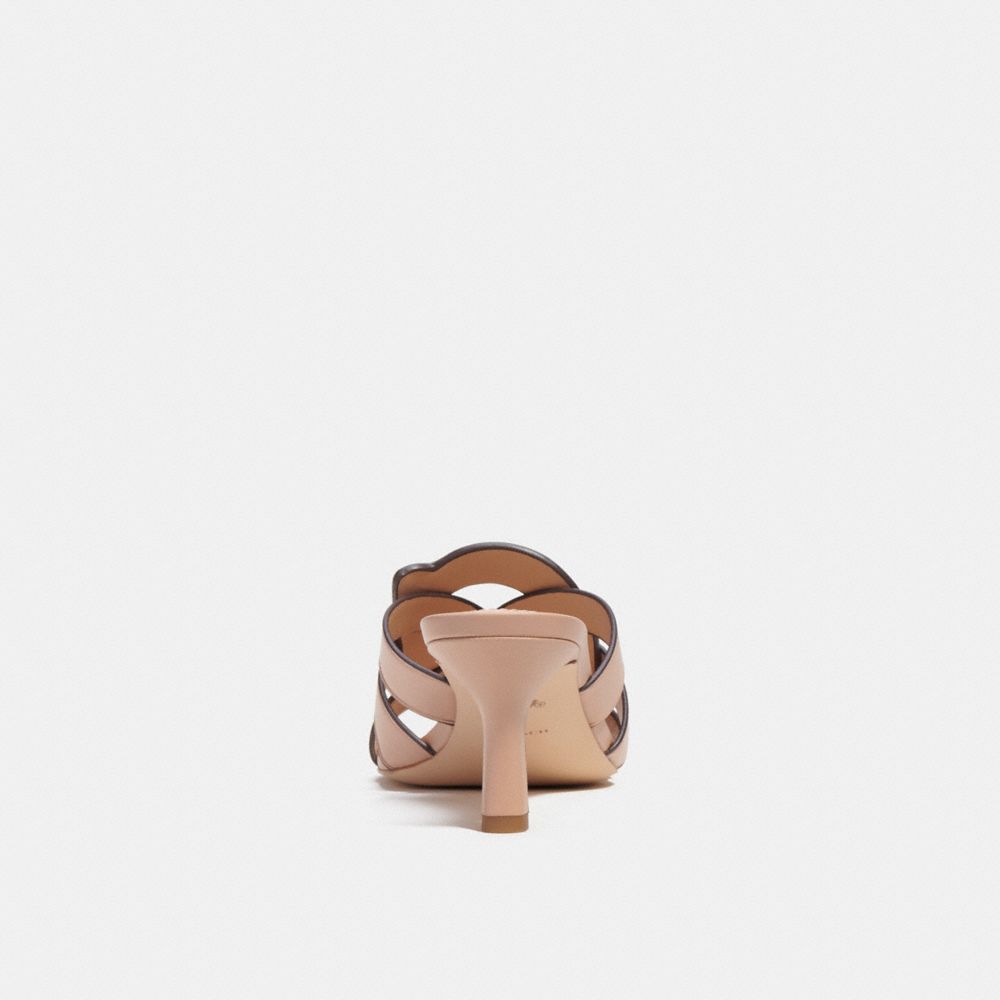 COACH®,Tillie Sandal,Lining Leather,Leather,Slides,Caged,Day Party,Beige,Alternate View