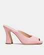 COACH®,LAURENCE SANDAL,Suede,Flower Pink,Angle View