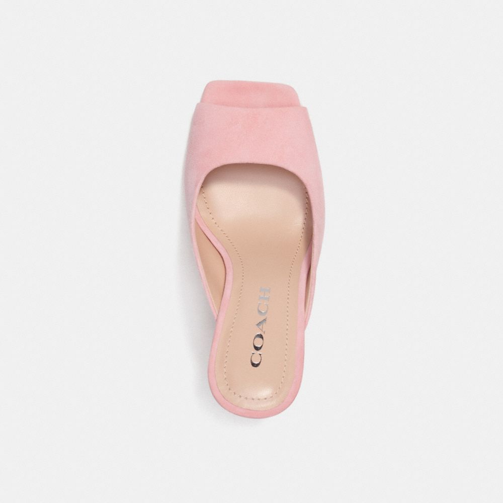 COACH®,Laurence Sandal,Lining Leather,Leather,Slides,Day Party,Pink,Inside View,Top View