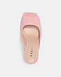 COACH®,LAURENCE SANDAL,Suede,Flower Pink,Inside View,Top View