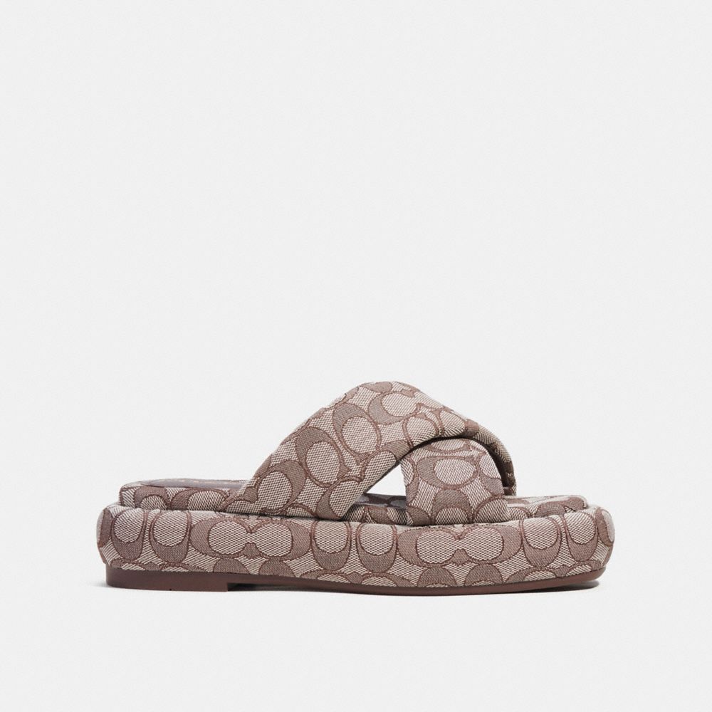 COACH Penelope Sandal In Signature Jacquard