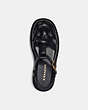 COACH®,PENNEY SANDAL,Leather,Black,Inside View,Top View