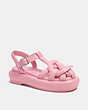 COACH®,PENNEY SANDAL,Leather,Flower Pink,Front View