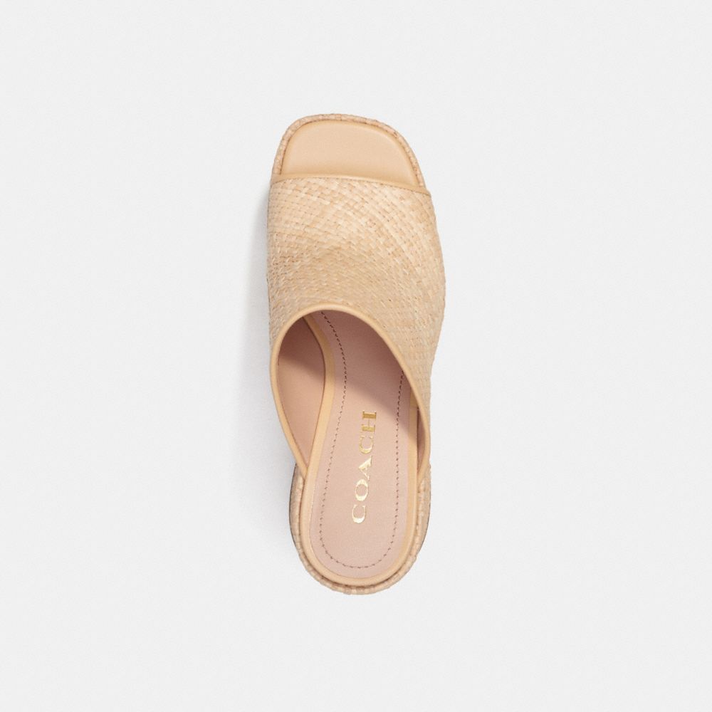COACH®,Bobi Straw Platform Sandal,,Inside View,Top View