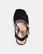 COACH®,NELLY SANDAL,Suede,Black,Inside View,Top View
