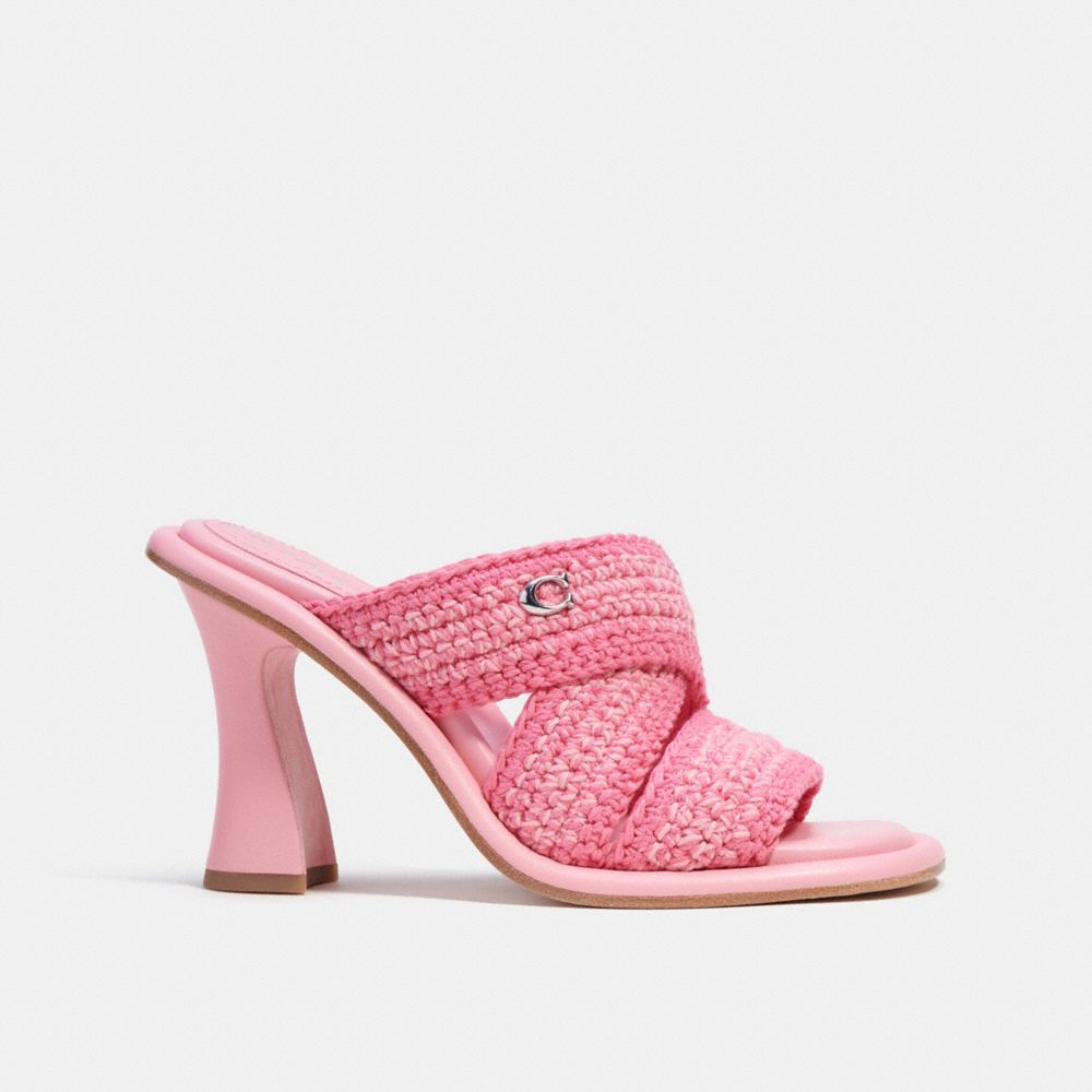 COACH®,QUINTIN SANDAL,Flower Pink,Angle View