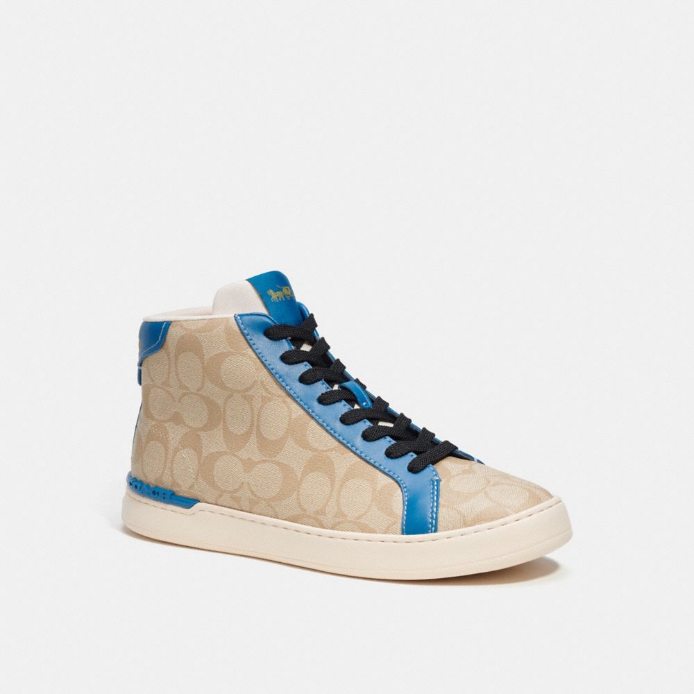 COACH®  Clip High Top Sneaker In Signature Canvas With Camo Print