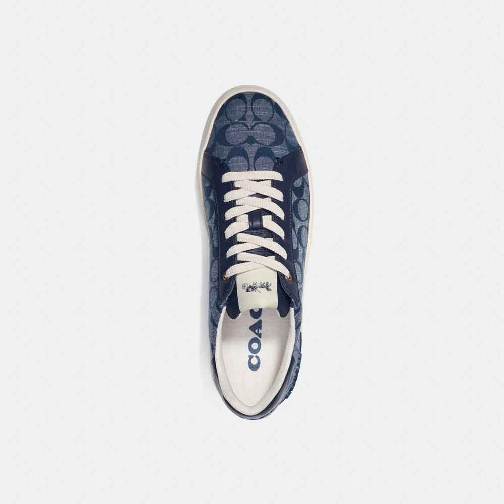 Clip Low Top Sneaker In Signature Chambray