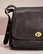 COACH®,VINTAGE RAMBLER'S LEGACY BAG,Glovetanned Leather,Small,Brass/Black,Closer View