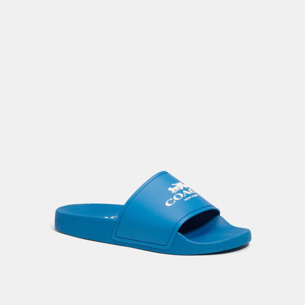 COACH®,スライド・コーチ,スニーカー&サンダル,ﾌﾞﾙｰ ｼﾞｪｲ