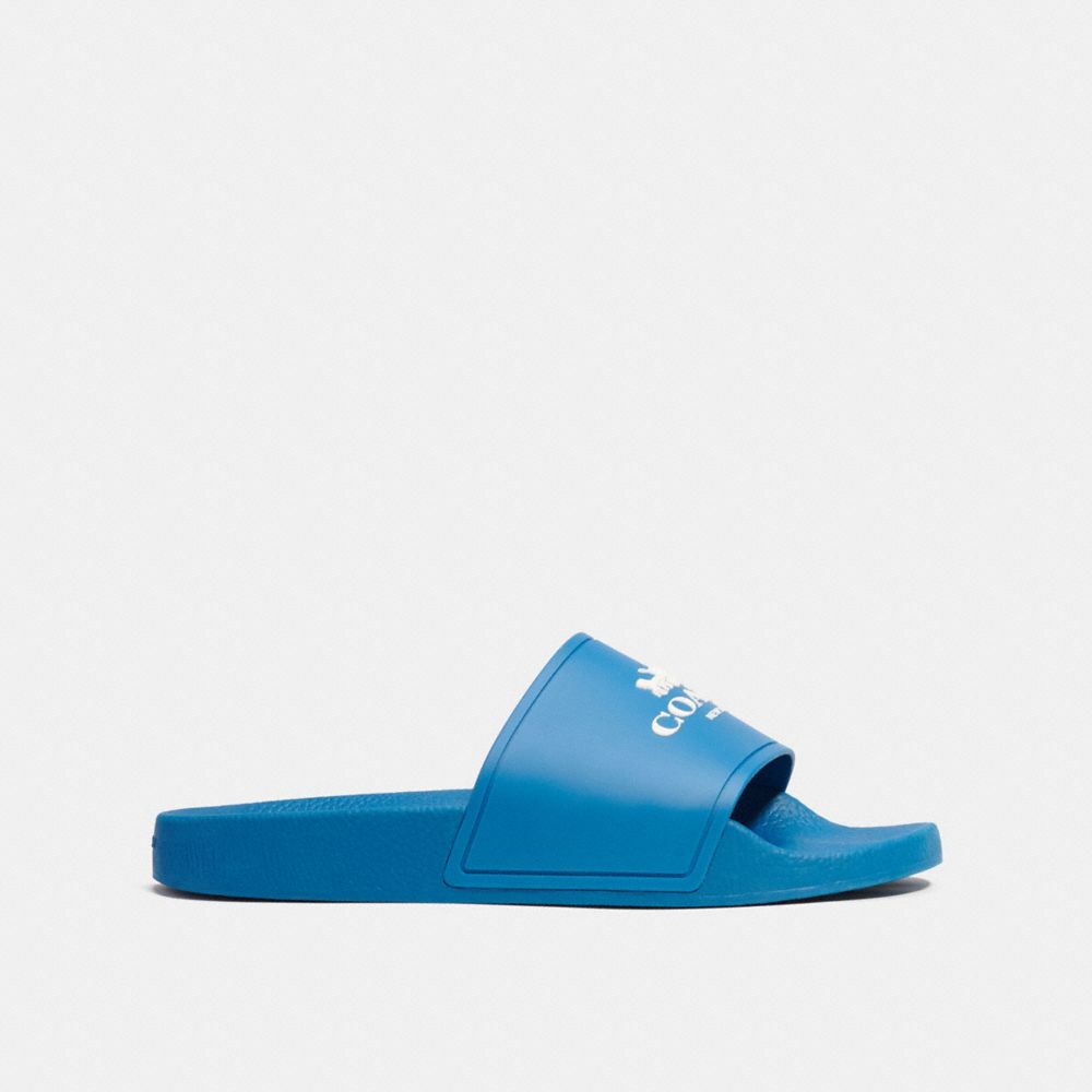 COACH®,スライド・コーチ,スニーカー&サンダル,ﾌﾞﾙｰ ｼﾞｪｲ