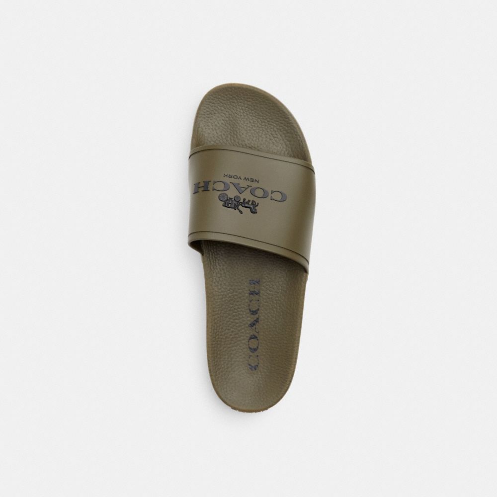 COACH®,スライド・コーチ,スニーカー&サンダル,ﾕｰﾃｨﾘﾃｨｰ ｸﾞﾘｰﾝ