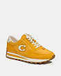COACH®,RUNNER SNEAKER,Leather/Suede,Buttercup/Chalk,Front View