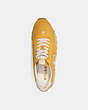 COACH®,RUNNER SNEAKER,Leather/Suede,Buttercup/Chalk,Inside View,Top View