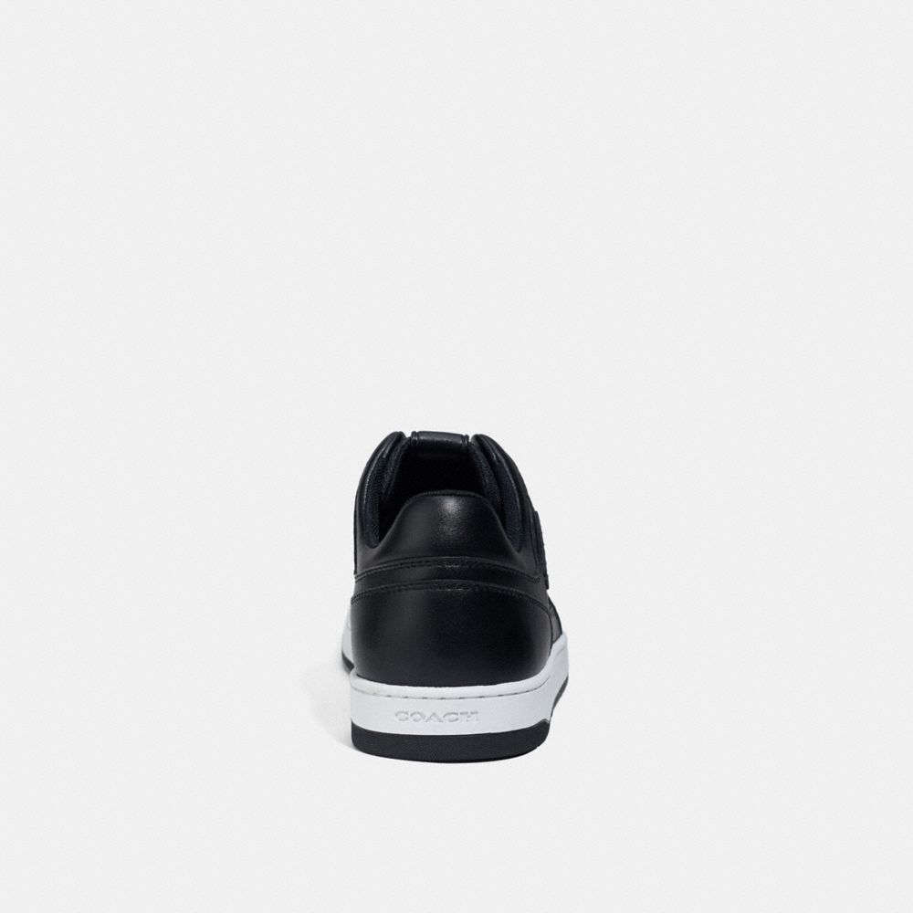 COACH®,C201 Sneaker In Signature Canvas,Canvas,Leather,Rubber,Casual,Perforated,Color Block,Traction,Casual,Black,Alternate View