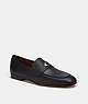 COACH®,SCULPTED SIGNATURE LOAFER,Leather,Black,Front View