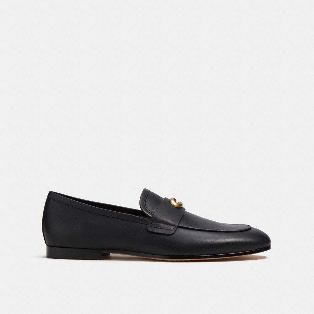 Coach signature cheap buckle loafer