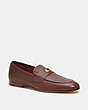 COACH®,SCULPTED SIGNATURE LOAFER,Leather,Saddle,Front View