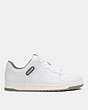 COACH®,C201 SNEAKER,Leather,Optic White/Heather Grey,Angle View