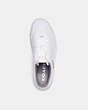 COACH®,C201 SNEAKER,Leather,Optic White/Heather Grey,Inside View,Top View