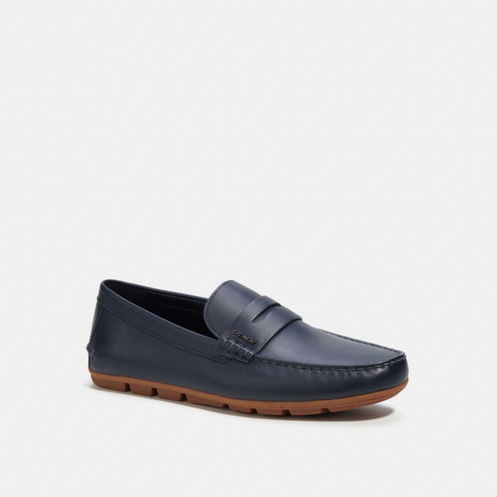 COACH®,CHAUSSURES DE CHAUFFEUR MOTT,Bleu marine Minuit,Front View