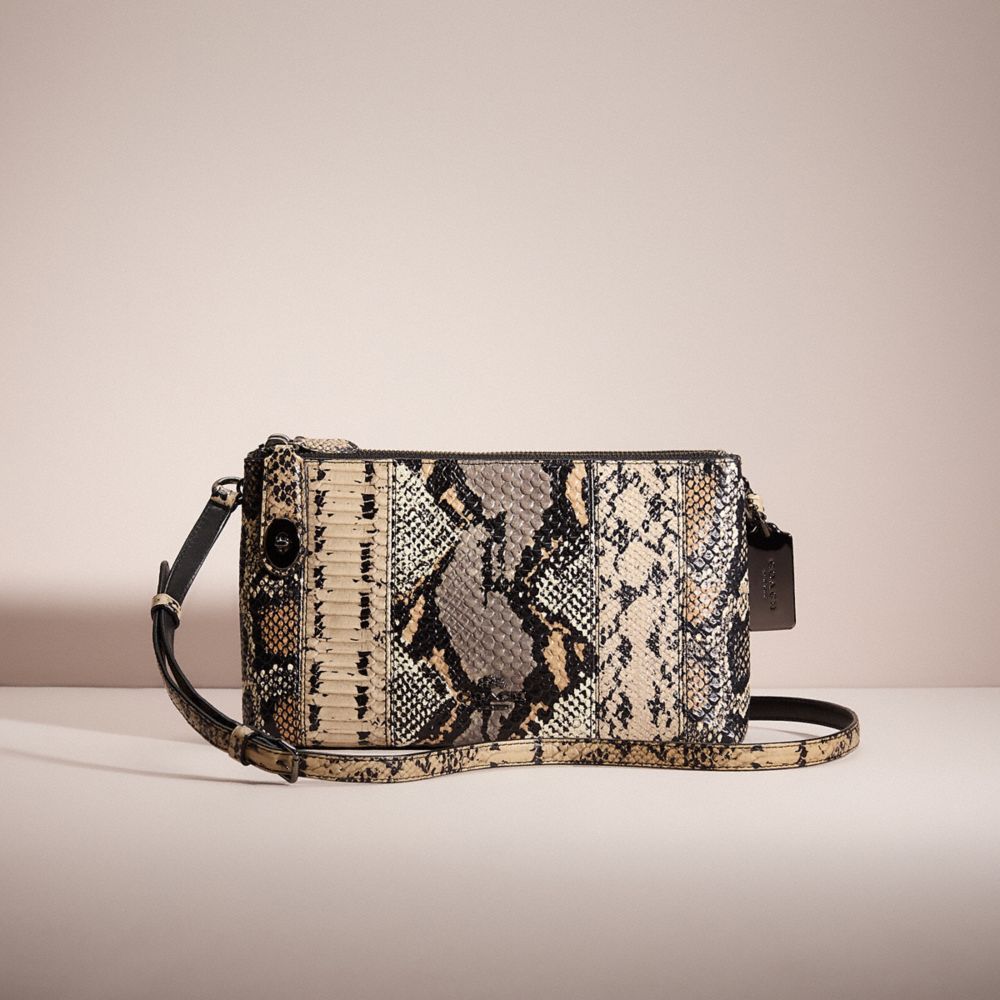 Restored Crosby Crossbody In Pieced Exotic Embossed Leather